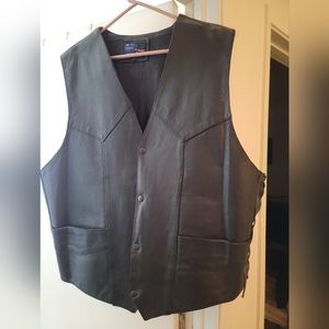 Men's leather vest